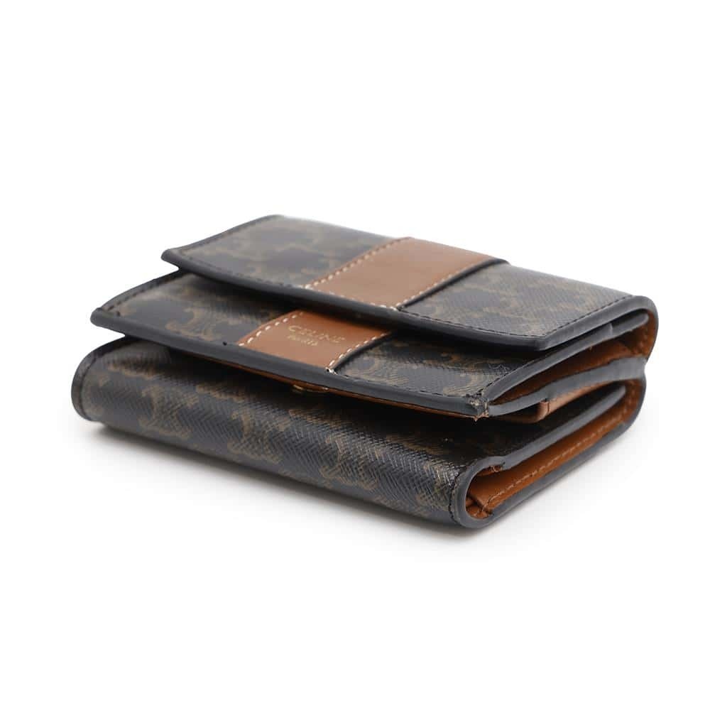 Celine Trifold Triomphe Leather Wallet